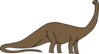 Brown Brachiosaurus Clip Art